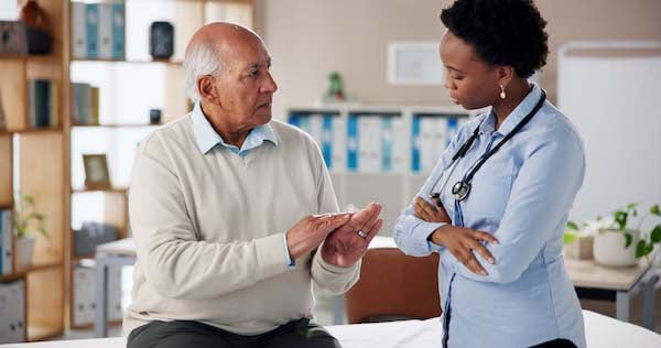 During a patient-centric drug development trial, a physician speaks with a member of the patient population about some concerns