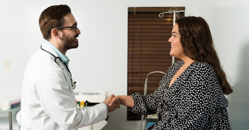 two people shaking hands